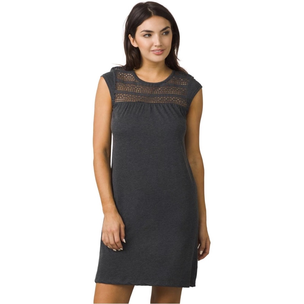 Prana Daydream mini dress charcoal gray size XS Like New